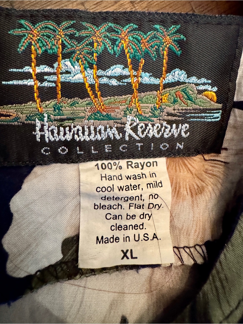 VINTAGE HAWAIIAN RESERVE COLLECTION maxi dress Navy XL - Picture 4 of 10